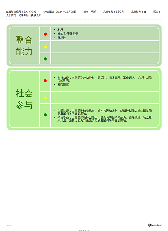 DREAM-S Assessment Report - Fail